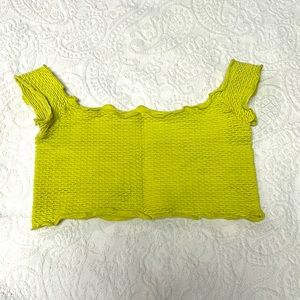 Crop top lime green